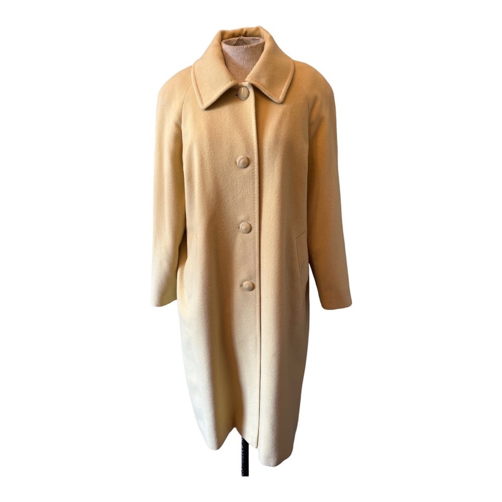 Revedi Vintage Button Front Coat Butter Yellow Large